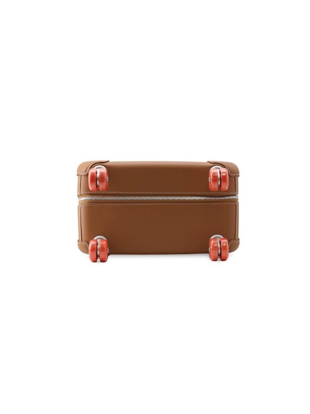 Hermes Carry Case Low Ring Mobility Suitcase Gold Silver Toile Ash Taurillon - Picture 3 of 10